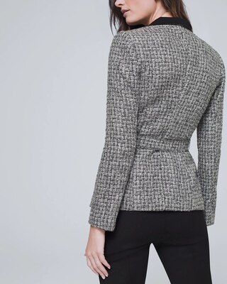 Belted Tweed Jacket with Removable Belt