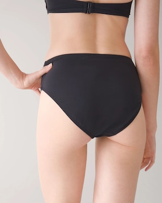 Two-Tone High-Waist Wrap Bikini Bottom click to view larger image.