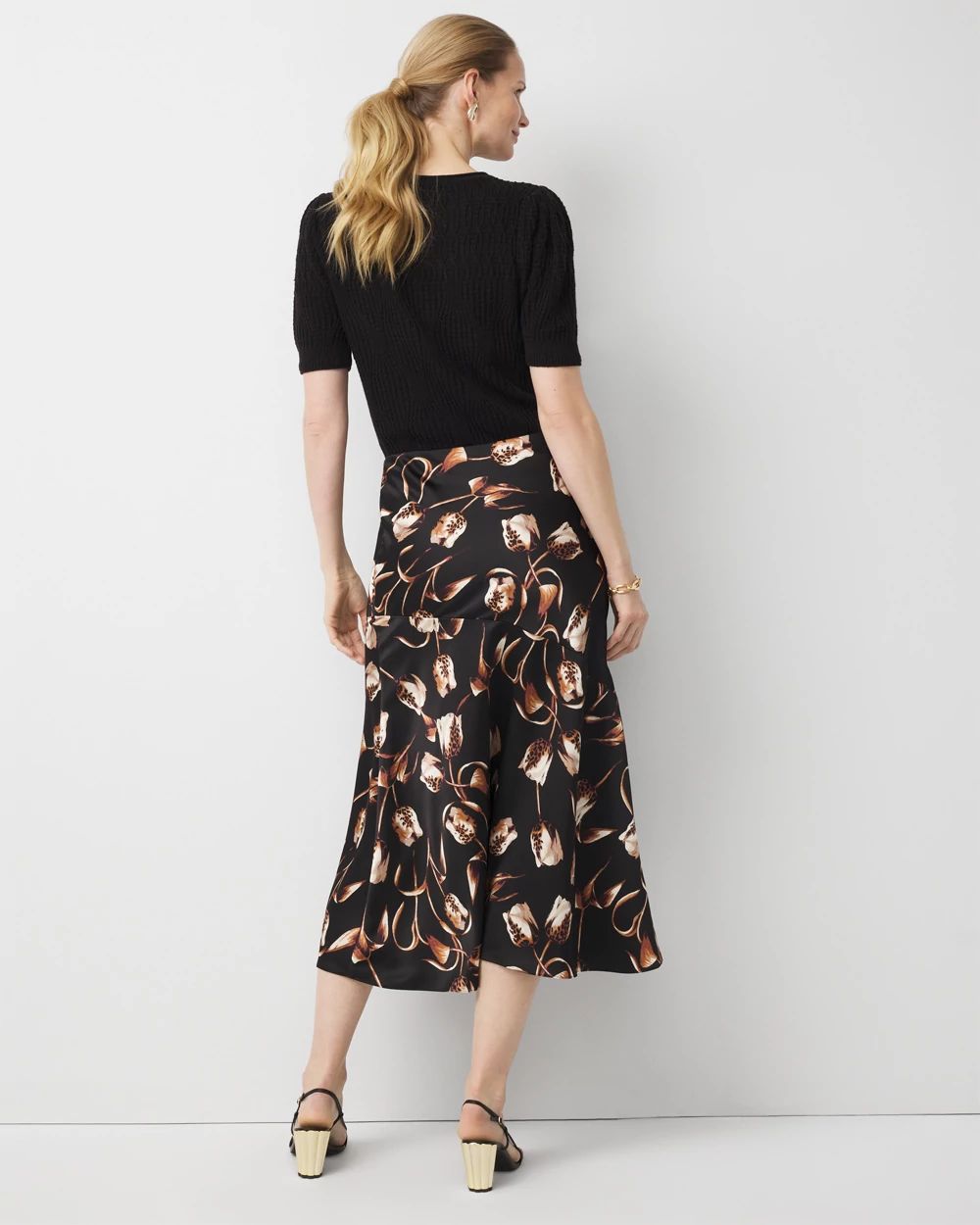 Petite Satin Maxi Skirt click to view larger image.