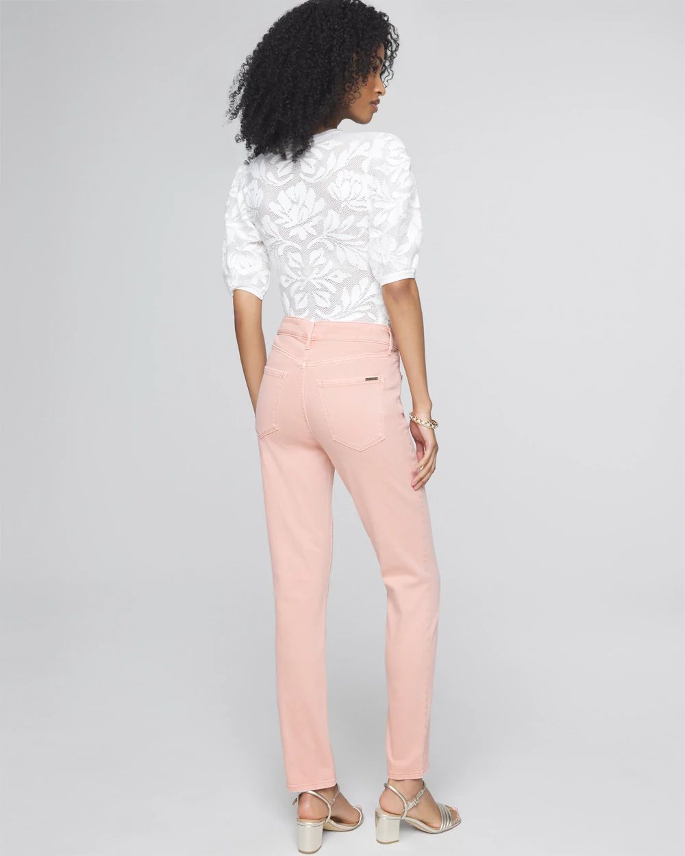 High-Rise Front Seamed Slim Ankle Jeans