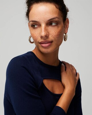 Mixed Metal Twist Hoop Earing