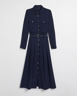 Long Sleeve Utility Shirt Dress click to view larger image.