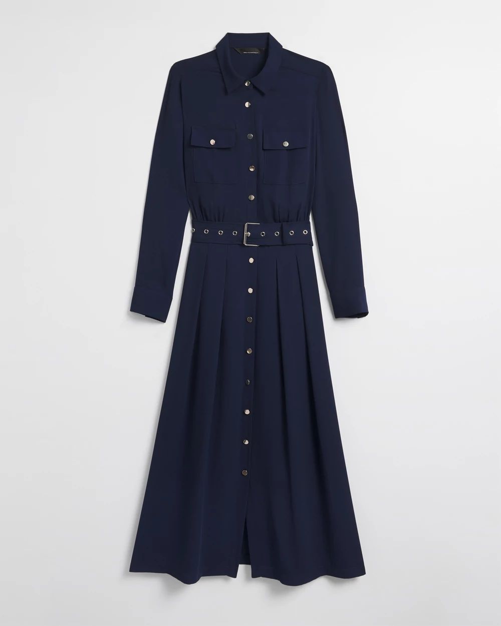 Long Sleeve Utility Shirt Dress click to view larger image.