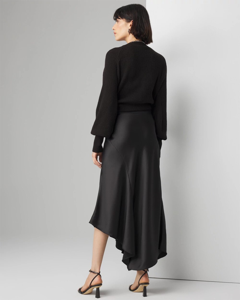 mid length satin skirts petite