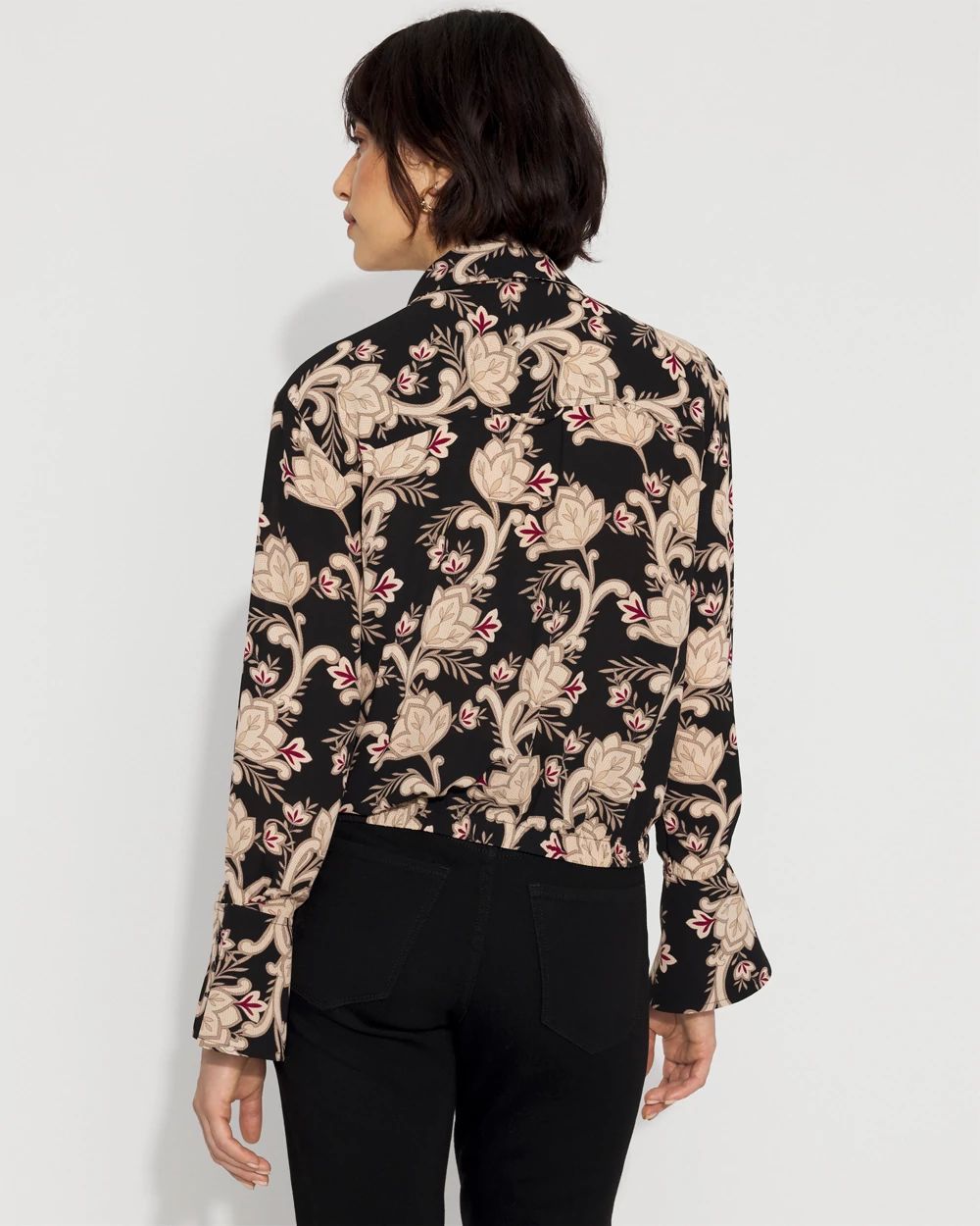 Long-Sleeve Flare Cuff Shirt click to view larger image.