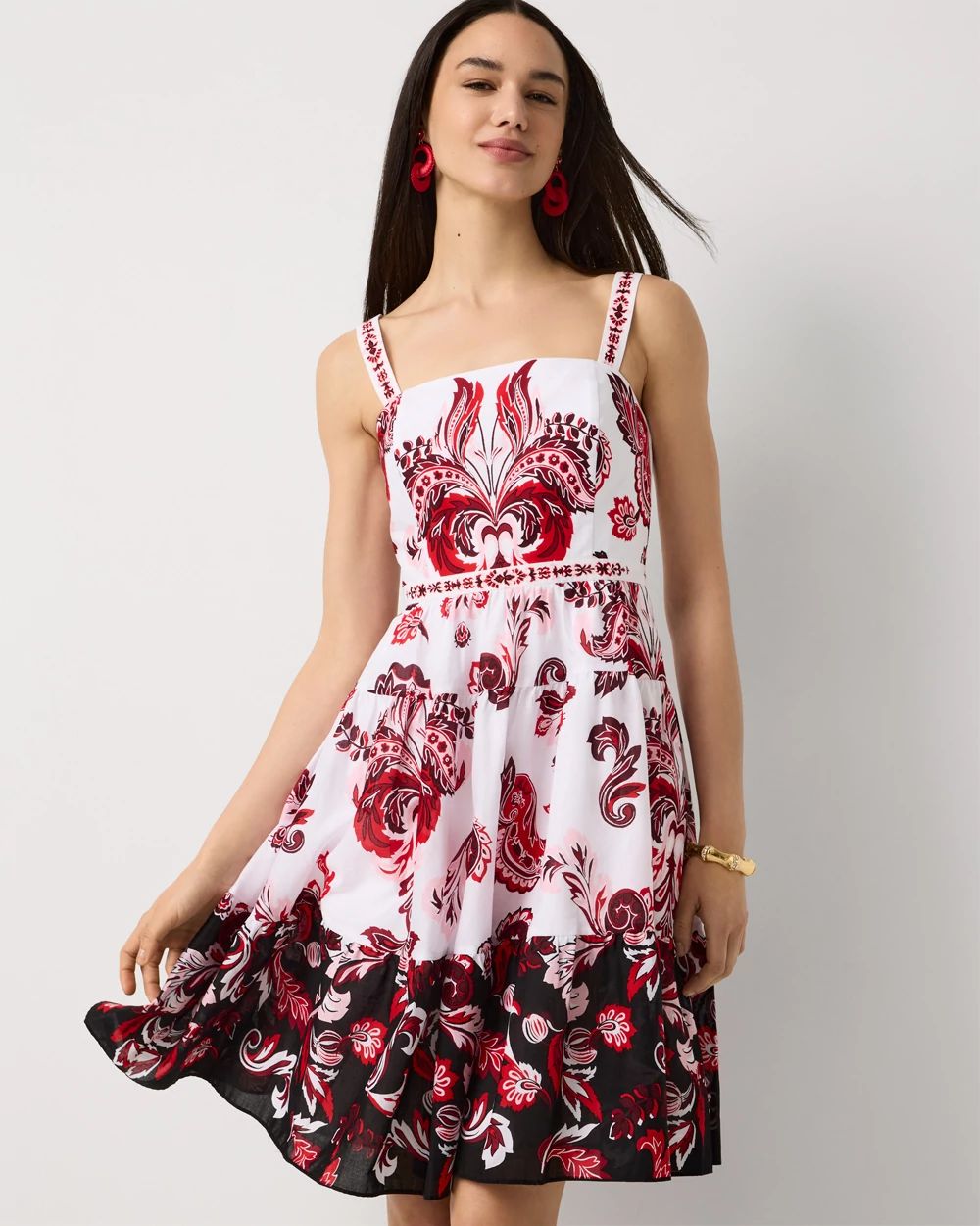 Square Neck Cotton Dress
