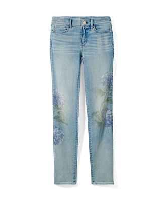 Mid-Rise Everyday Soft Denim™ Embellished Cuff Slim Cropped Jeans click to view larger image.