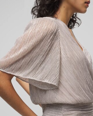 Metallic Mesh Banded Bottom Top