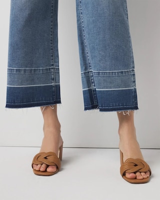 High-Rise Released Hem Wide Leg Cropped Jean click to view larger image.
