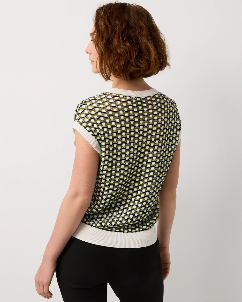 Open Stitch Knit Pullover