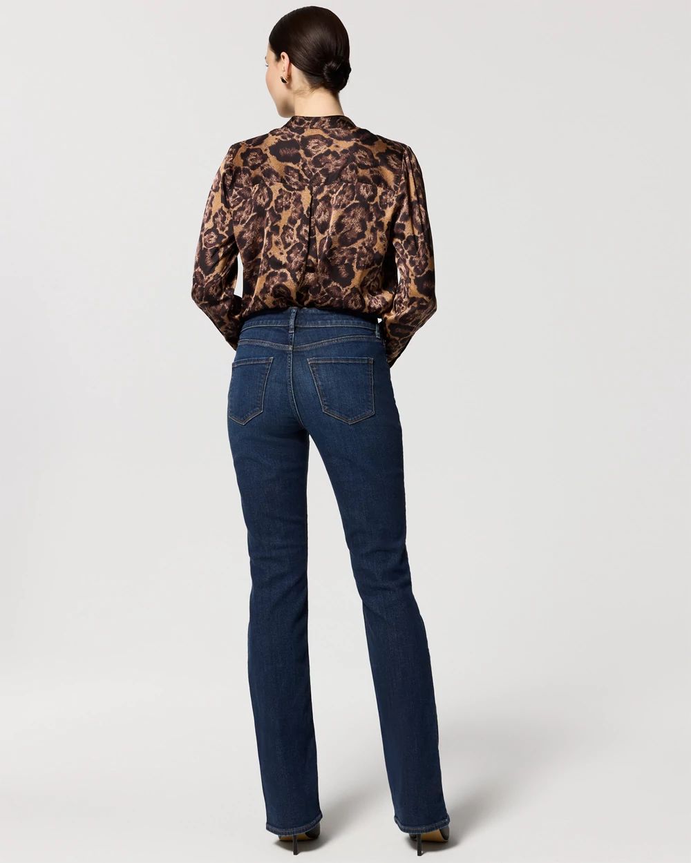 Mid-Rise Bootcut Jeans click to view larger image.