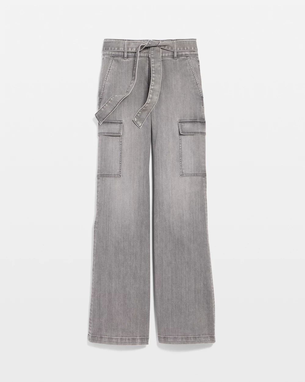 Extra High-Rise Utility Cargo Wide Leg Jeans