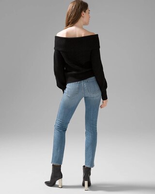 Off-the-Shoulder Cable Knit Sweater