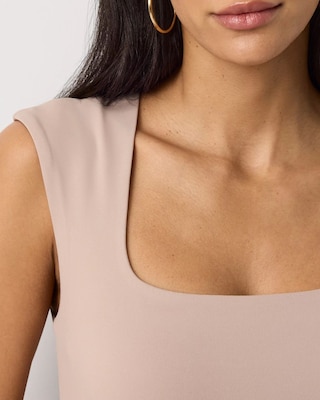 WHBM FORME™ All Ways Stretch Square Neck Top click to view larger image.