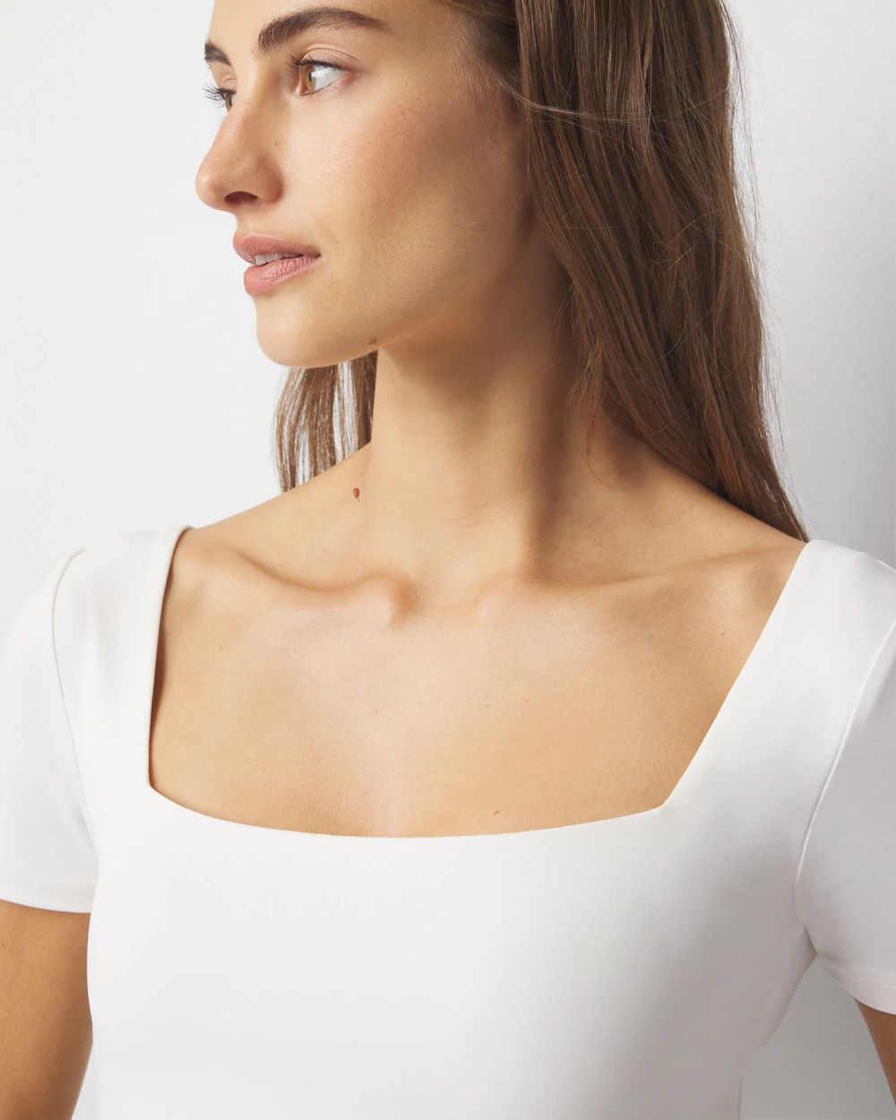 WHBMFORME™ Short Sleeve Square Neck Top