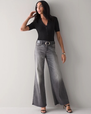 High-Rise Wide Leg Jeans click to view larger image.