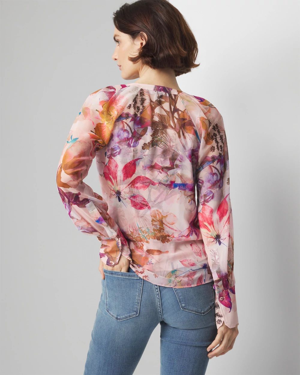Petite Pleated Front Blouse