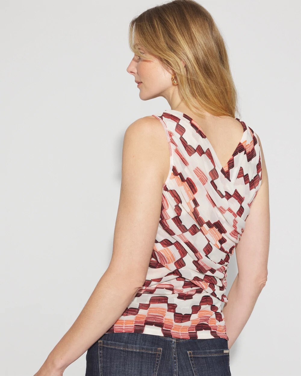 Mesh Surplice Tank Top - image 4