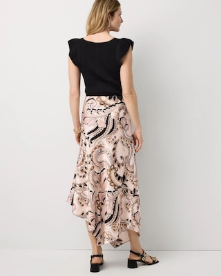 Petite Satin Slip Midi Skirt click to view larger image.