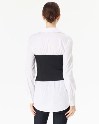 Ponte Bustier + Poplin Shirt