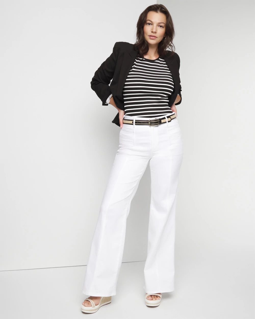 Curvy High-Rise Double Pocket Wide-Leg Jean