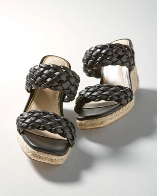 Braided High-Heel Wedge