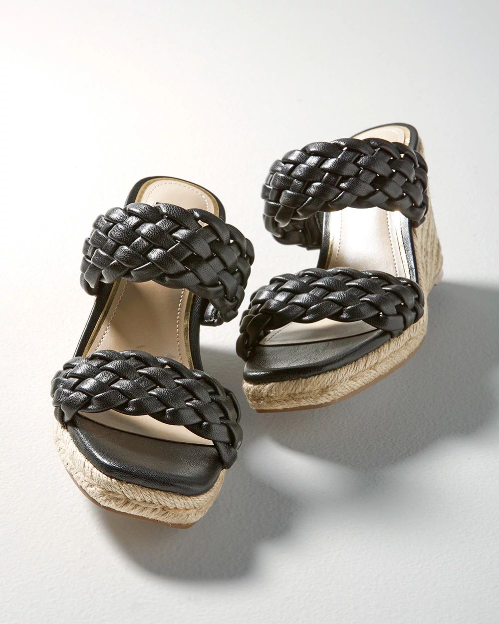 Braided High-Heel Wedge