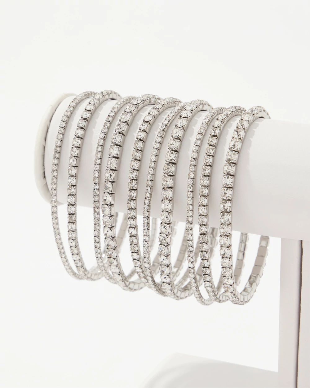 Rhinestone 10-Pack Stretch Bracelets