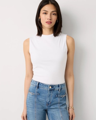 WHBM FORME™ All Ways Stretch High-Crewneck Tank Top