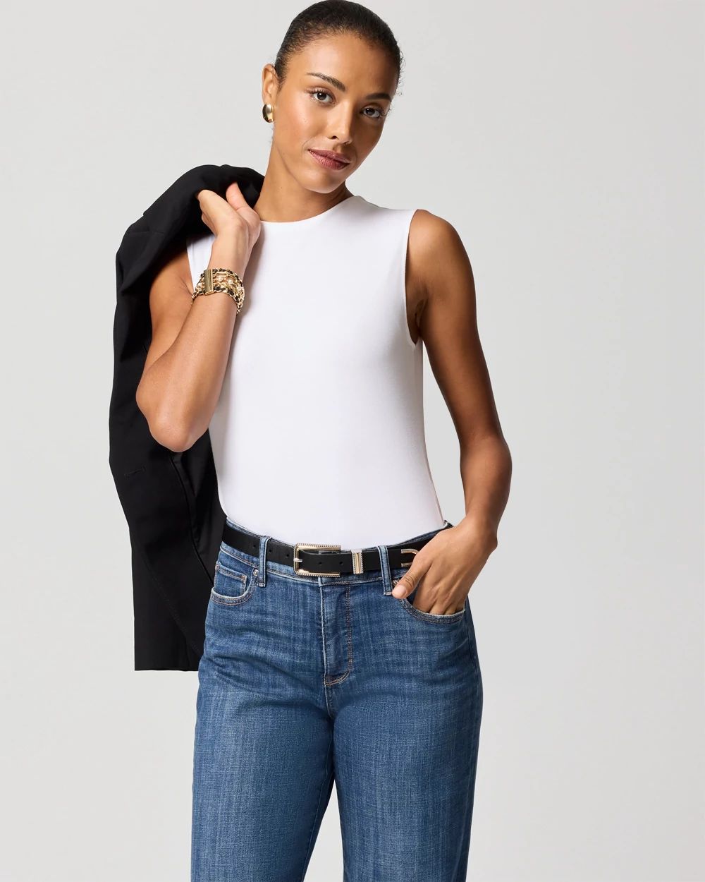 WHBM FORME™ All Ways Stretch High-Crewneck Tank Top
