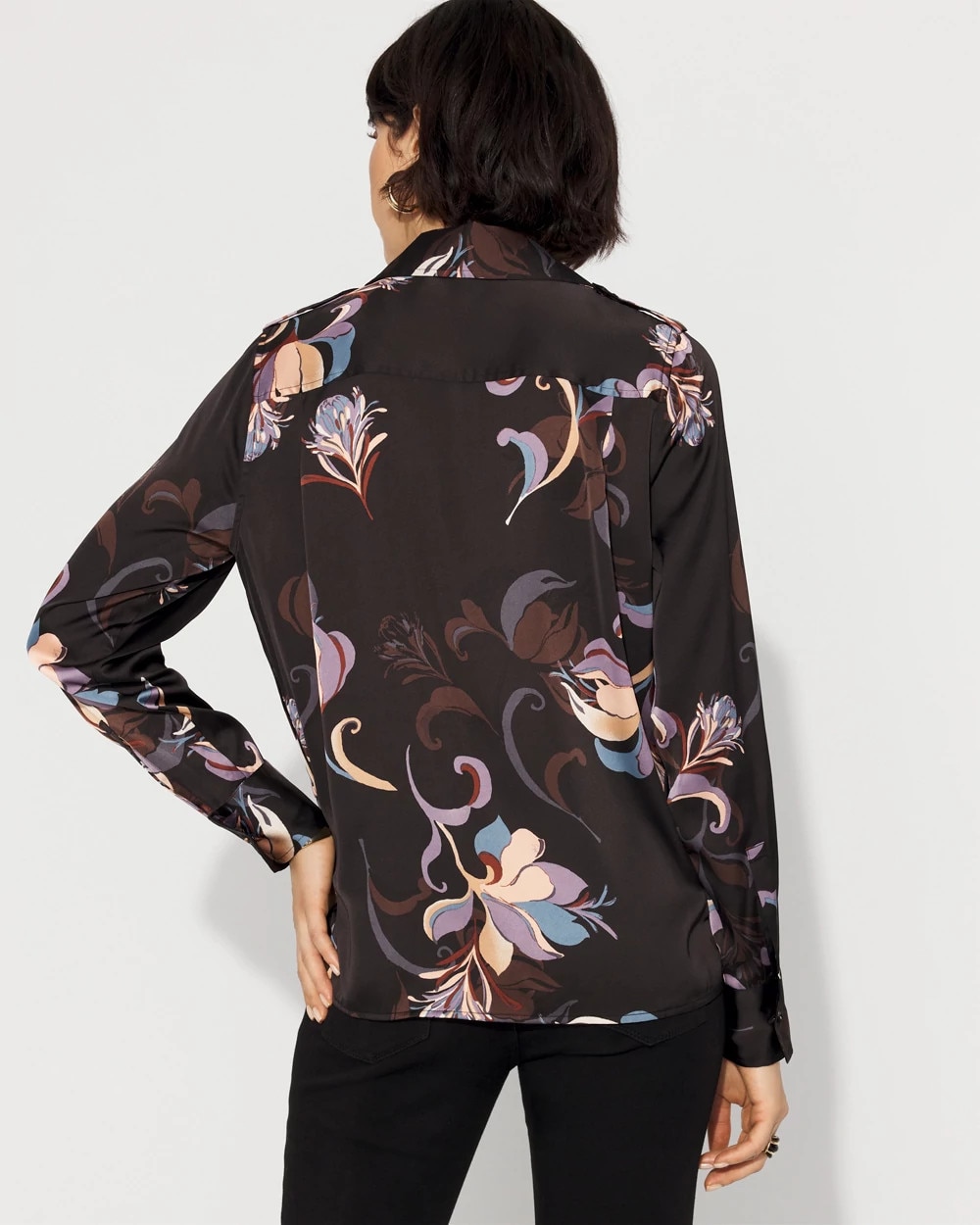 Relaxed Utility Satin Shirt