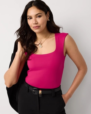WHBM FORME™ All Ways Stretch Square Neck Top