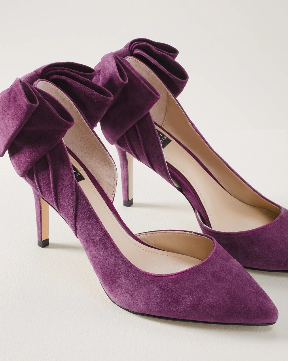 Purple suede pumps discount