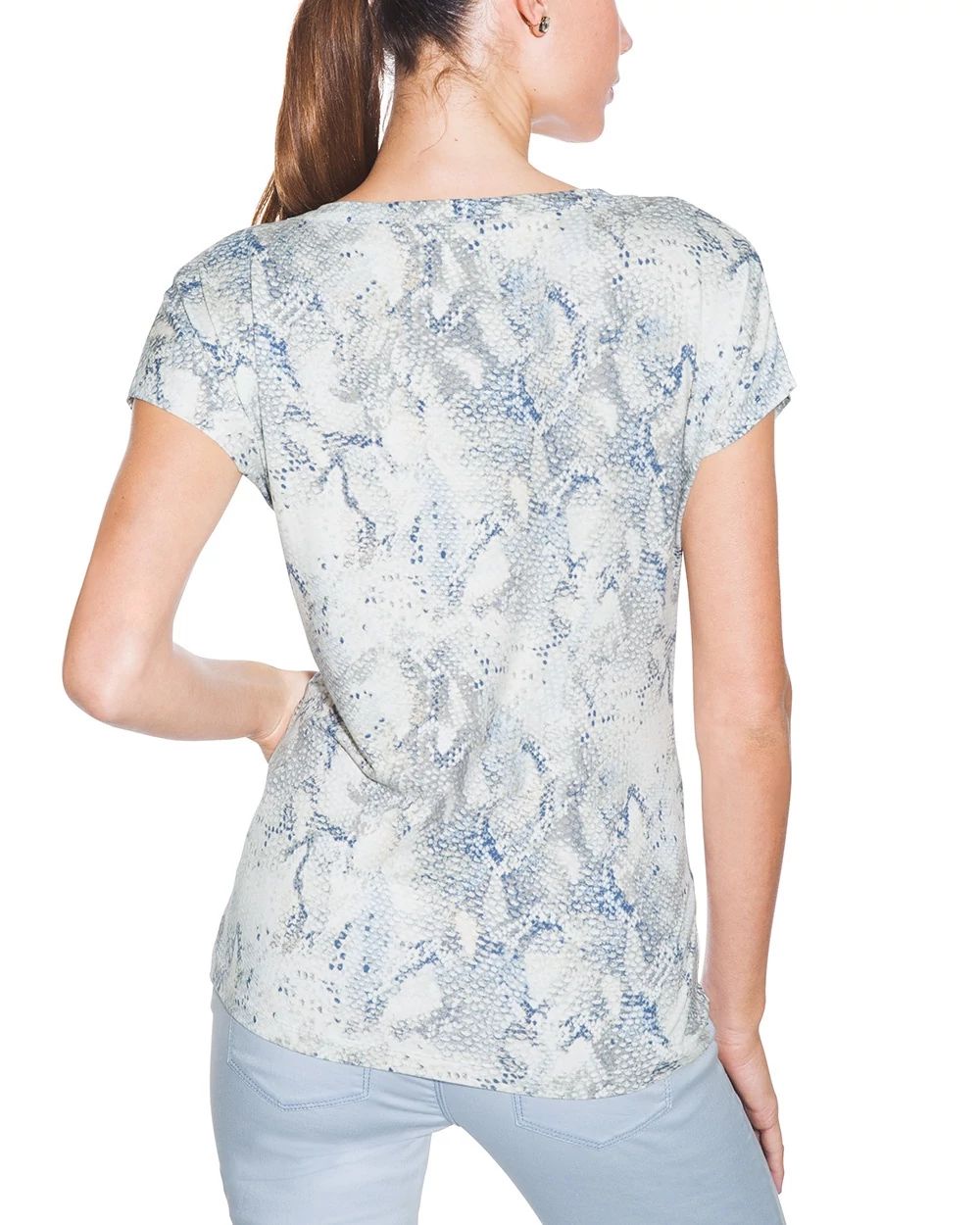 Outlet WHBM Snake-Print Tee click to view larger image.