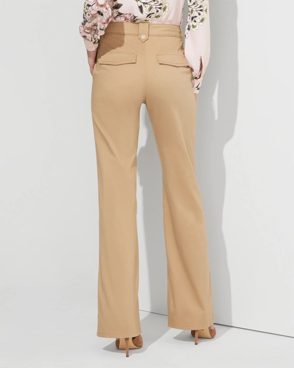 Outlet WHBM Extra High Rise Sateen Trousers