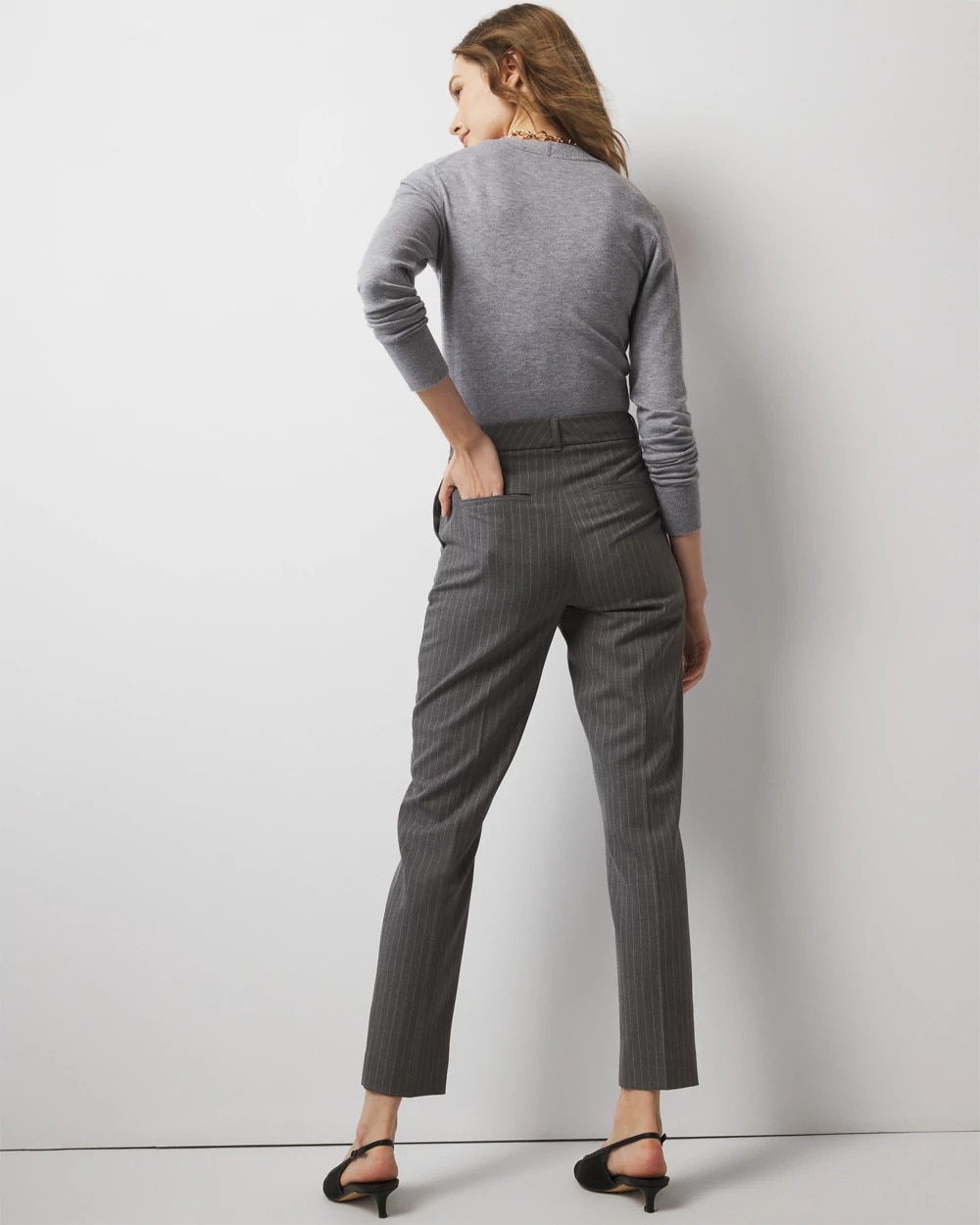 WHBM® Elle Slim Ankle Pinstripe