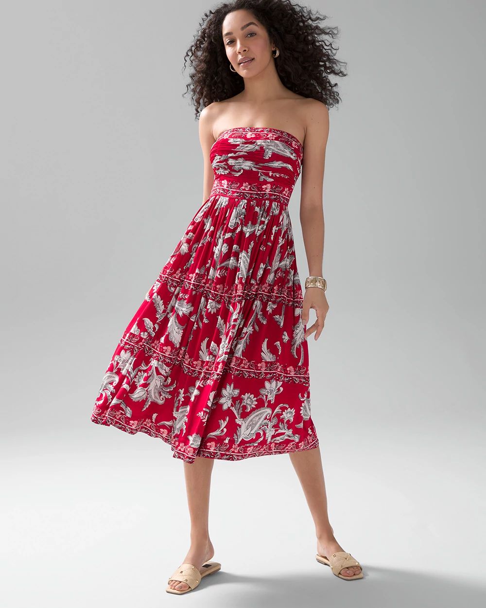 Whbm red dress top