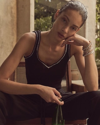 Braided Trim Sweater Tank