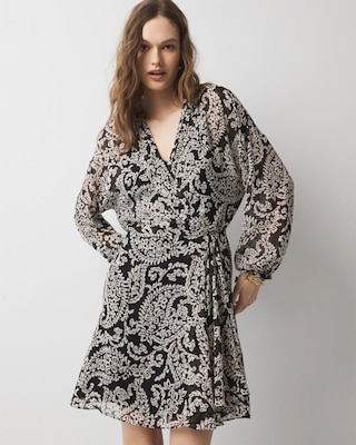Petite Chiffon Surplice Mini Dress