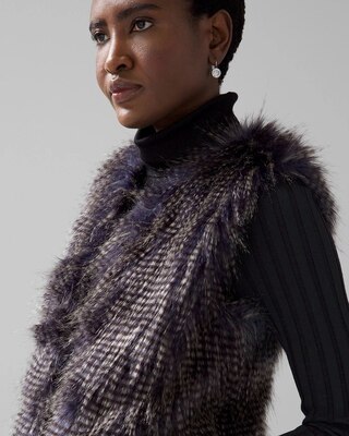 Faux Feather Vest