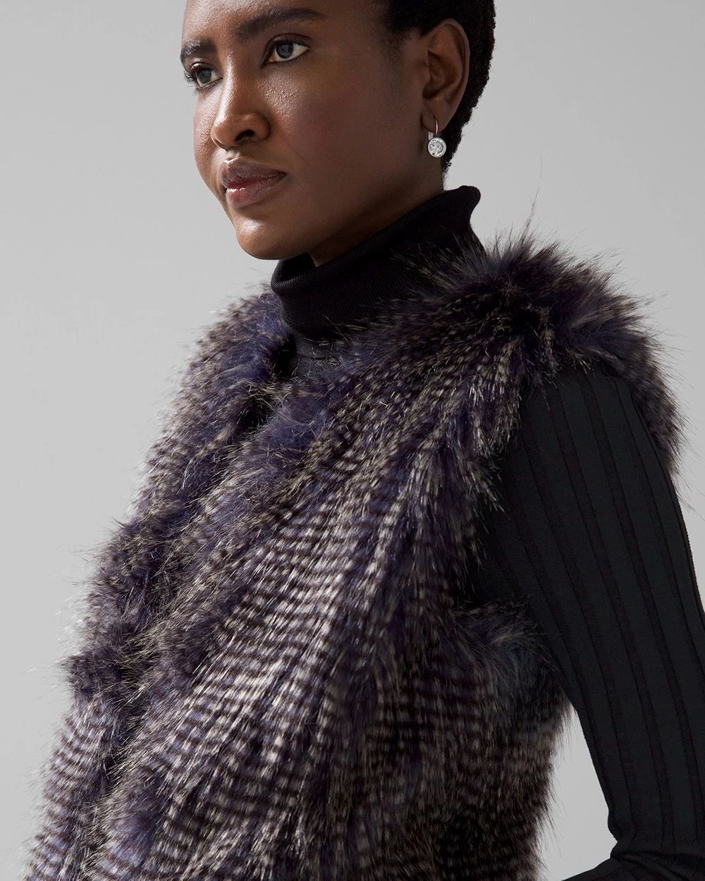 Faux Feather Vest