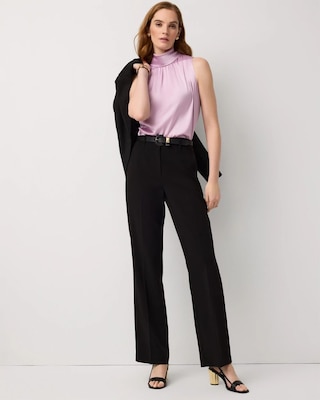 Bow Back Satin Halter Blouse click to view larger image.