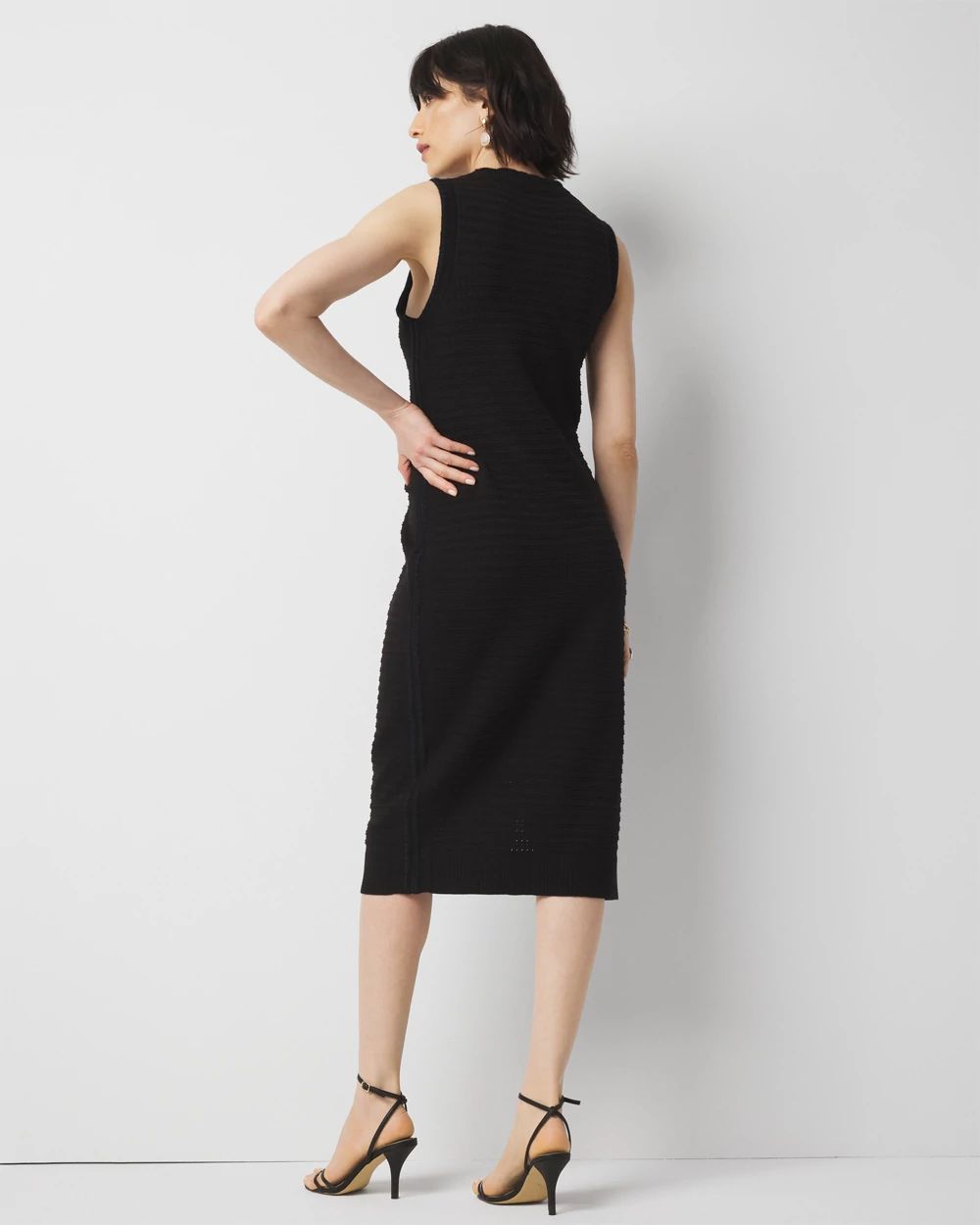 Petite Contrast Trim Sweater Dress