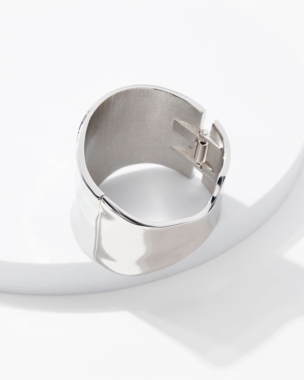 Silver Hammered Cuff Bracelet