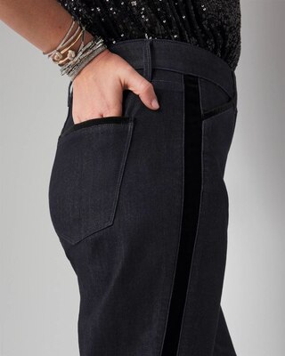 Extra High-Rise Sculpt Velvet Trim Trouser Jean click to view larger image.