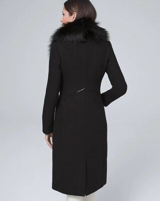 Classic Coat with Removable Faux Fur Collar
