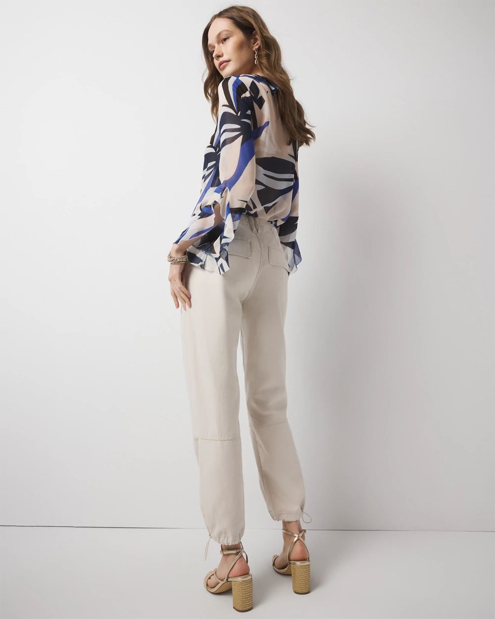 Petite High-Rise Pret Relaxed Utility Ankle Pant click to view larger image.