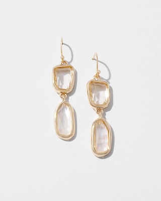 Gold Multi-Stone Linear Earrings click to view larger image.
