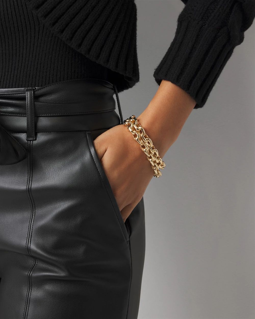 Chain Link Bracelets, Set of 2