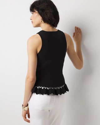 Petite Petal Peplum Sweater Tank click to view larger image.